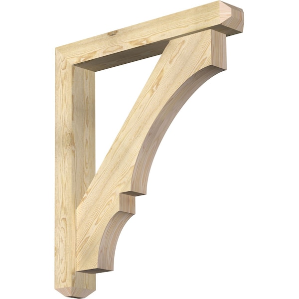 Ekena Millwork Balboa Craftsman Rough Sawn Bracket w/ Offset Brace, Douglas Fir, 6"W x 38"D x 44"H BKT0604X38X44BOA04RDF - main